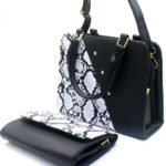 Set Tassen Dames - Handtas en Clutch, zwart