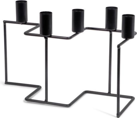 Metalen Zig Zag Kandelaar