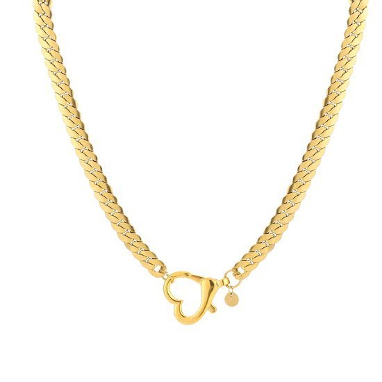 Michelle Bijou - Ketting - Gold plated - Slot in de vorm van een hart - Nikkelvrij