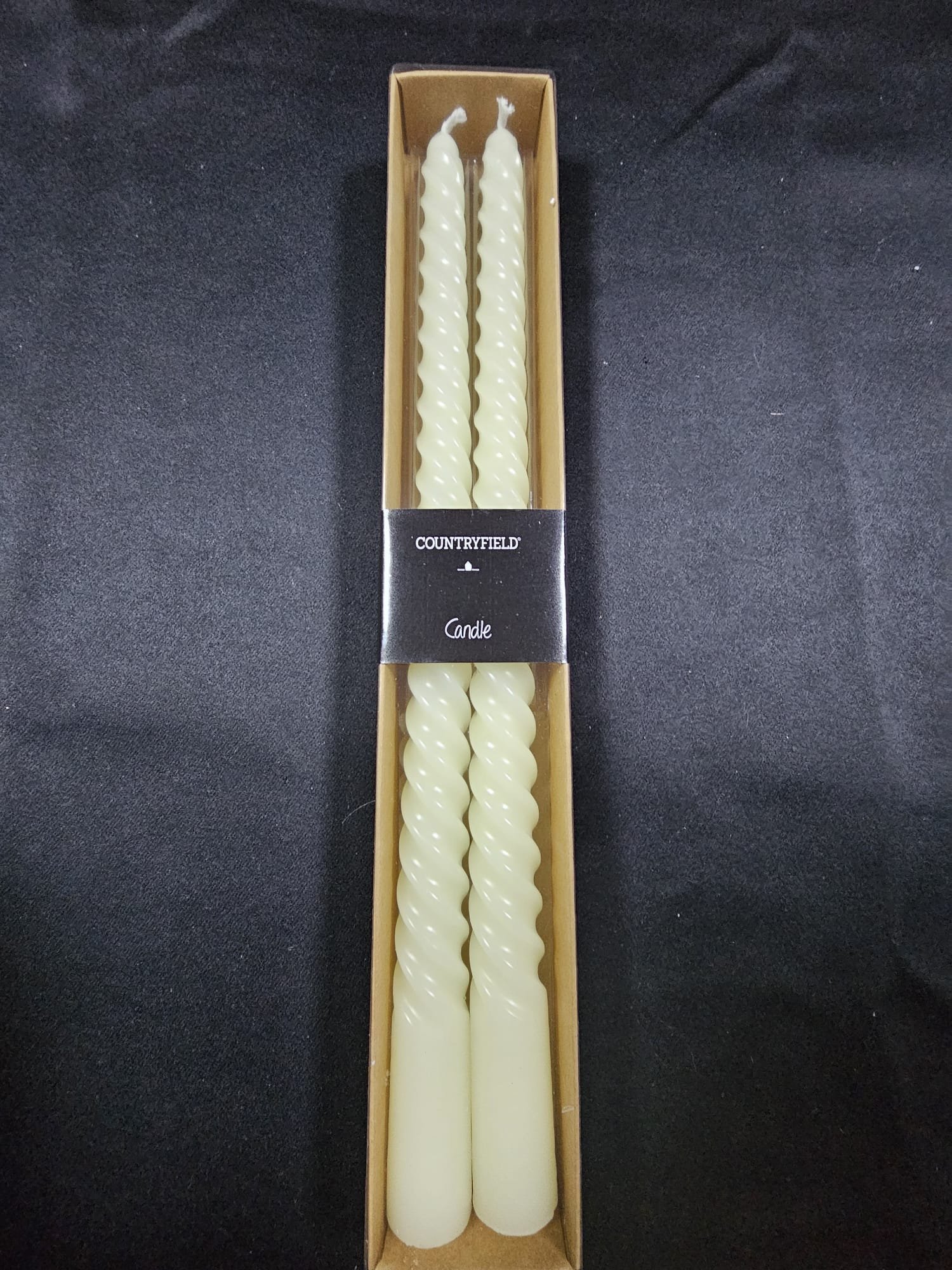 Dinner kaars Twirly L Creme