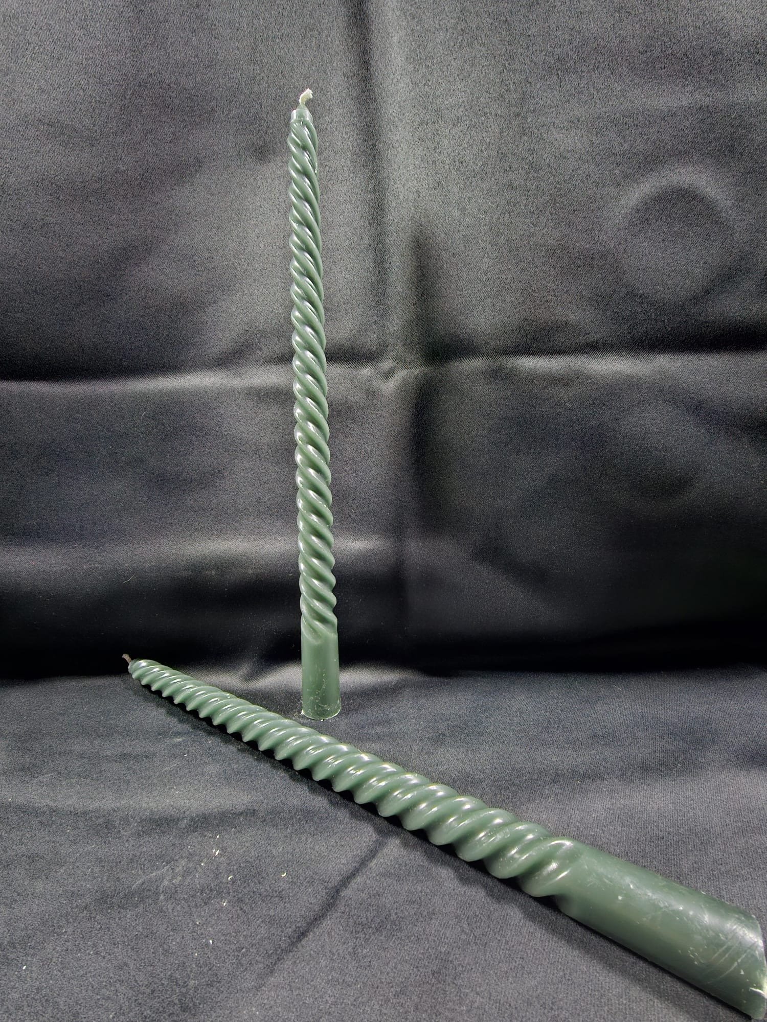 Countryfield dinerkaarsen Twirly groen