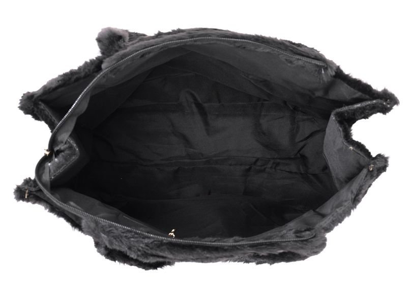 Shopper- fluffy- zwart