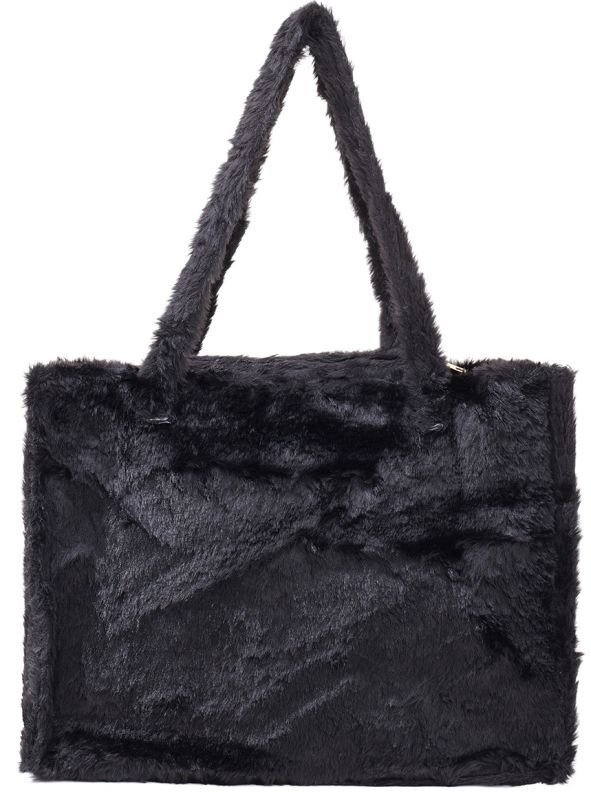 Shopper- fluffy- zwart