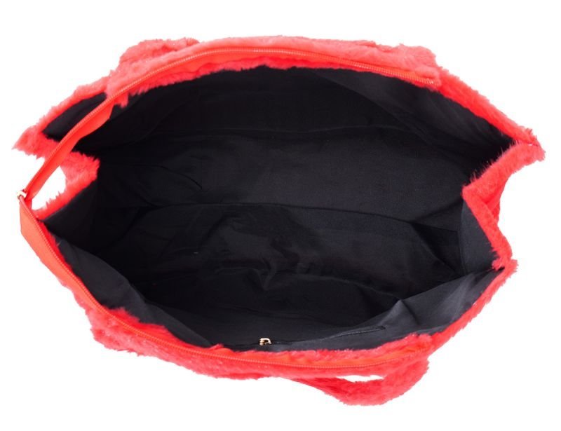 Shopper – fluffy rood