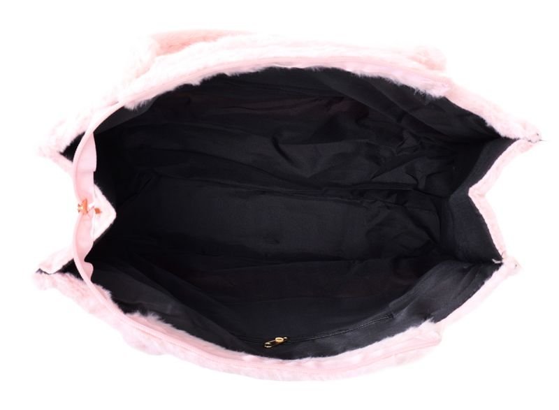 Shopper - fluffy - roze
