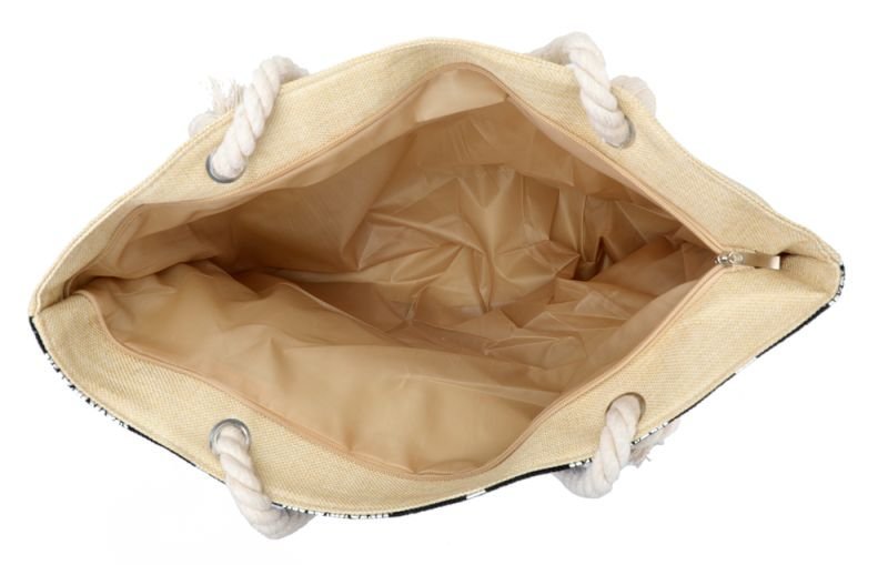 Strandtas met gouden annanasjes