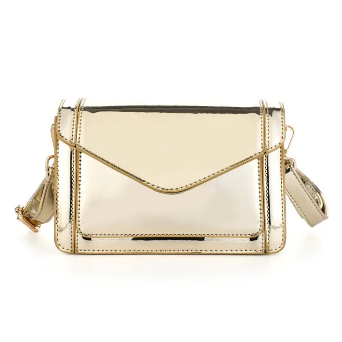 Michelle Bags - Metallic schoudertas - Goudkleurig