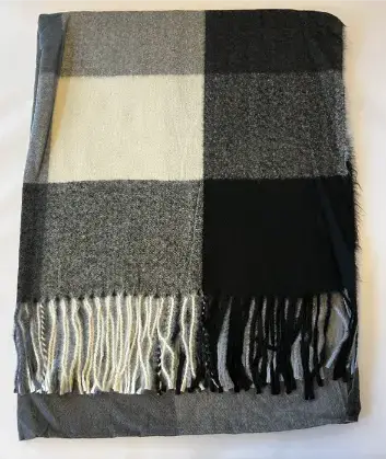 Sjaal Ruit Zwart/Creme&Grijs