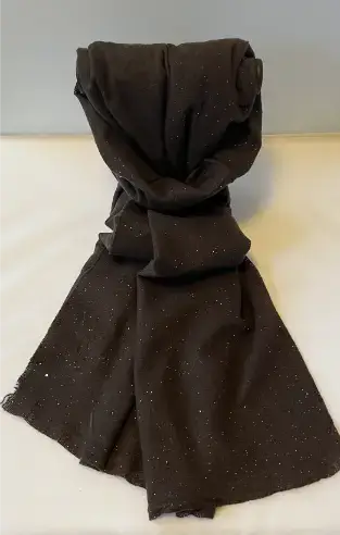 sjaal bruin met glitter