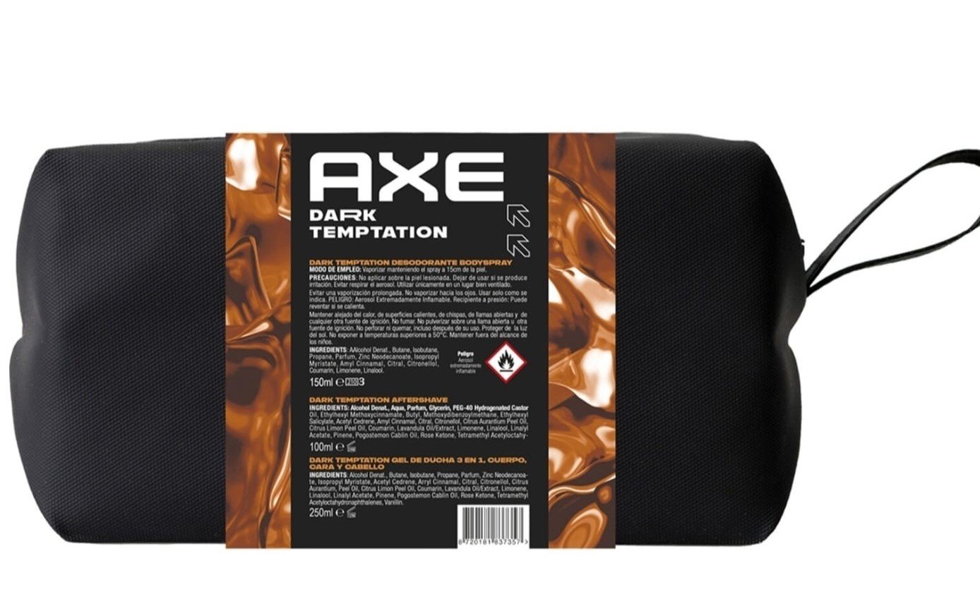 Axe Dark Temptation Giftset met Zwarte Toilettas