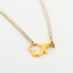 Damesketting - Met slot in de vorm van een hart