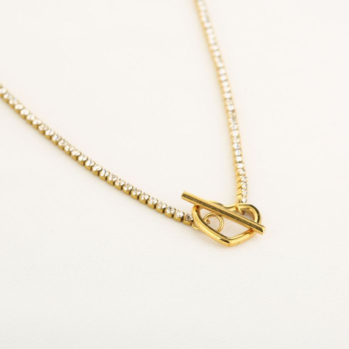 Ketting tennis chain hart love