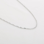 Ketting schakel gedraaid- Zilver