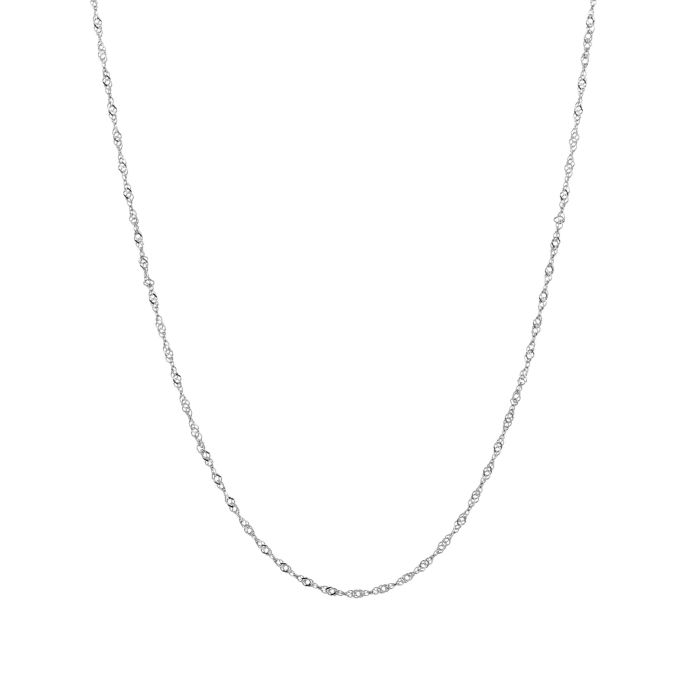Ketting schakel gedraaid- Zilver