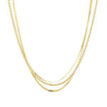 Driedubbele ketting - Goudkleurig