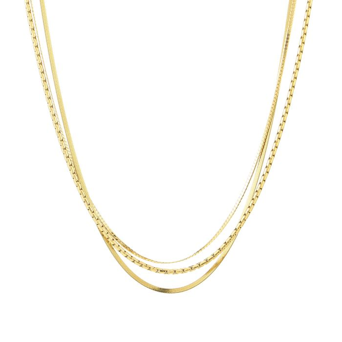 Driedubbele ketting - Goudkleurig