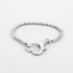 Tennis armband met hart sluiting