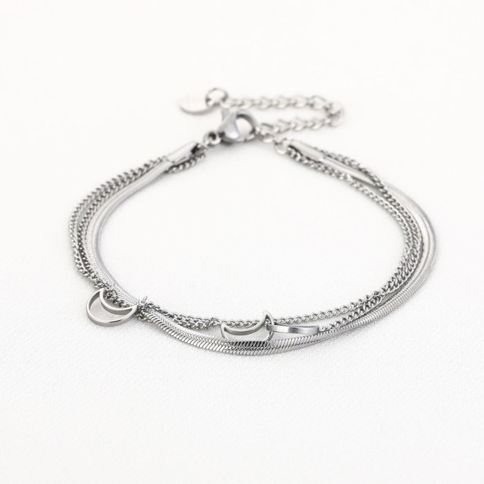 Armband met maantjes- Zilver