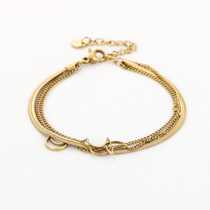 Armband met maantjes- Goudkleurig
