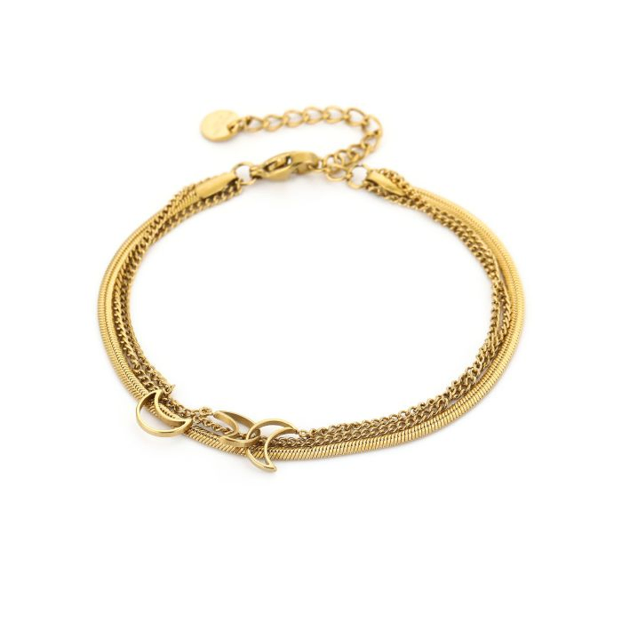 Armband met maantjes- Goudkleurig