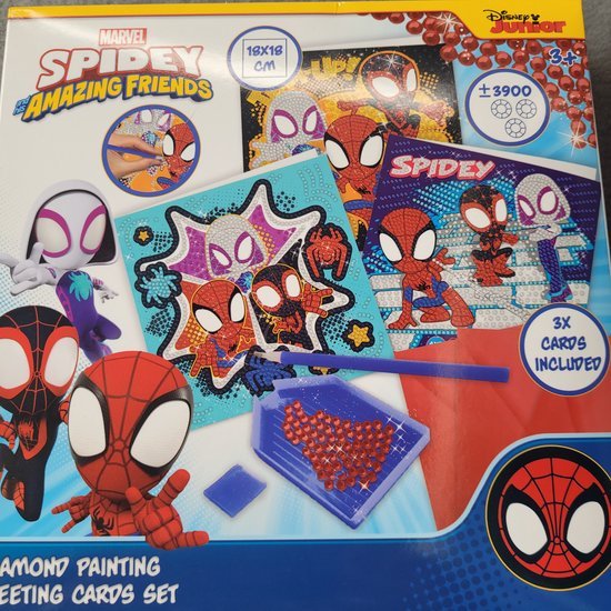 Diamond painting kaarten set -Spiderman