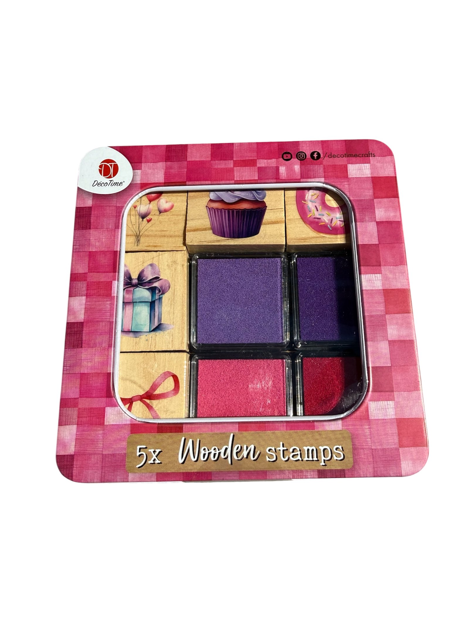 DécoTime Birthday Bliss Wooden Stamp Set