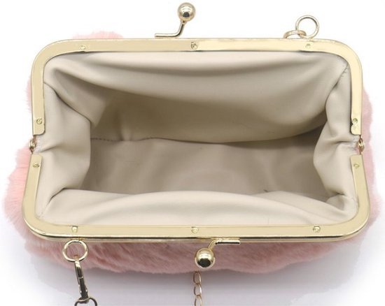 Fluffy Schoudertas – Roze