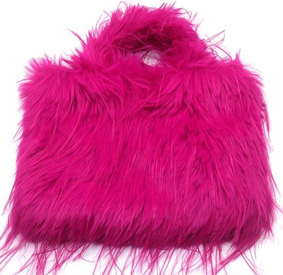 Fluffy schoudertas- Roze