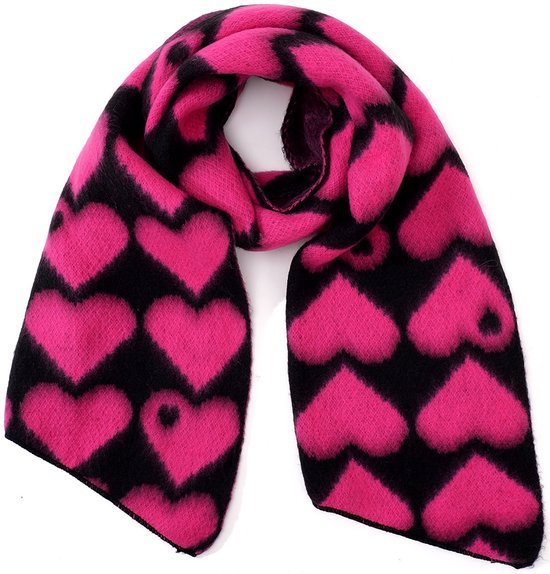 Hartjes sjaal - roze