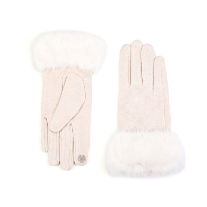 Winter handschoenen met faux fur randje