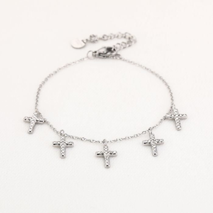 Kruisjes armband- zilver