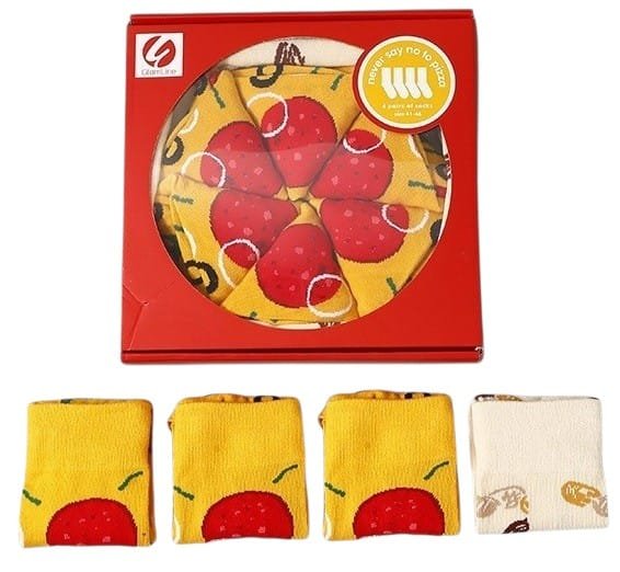 Giftset Socks Pizza - 4 Pairs